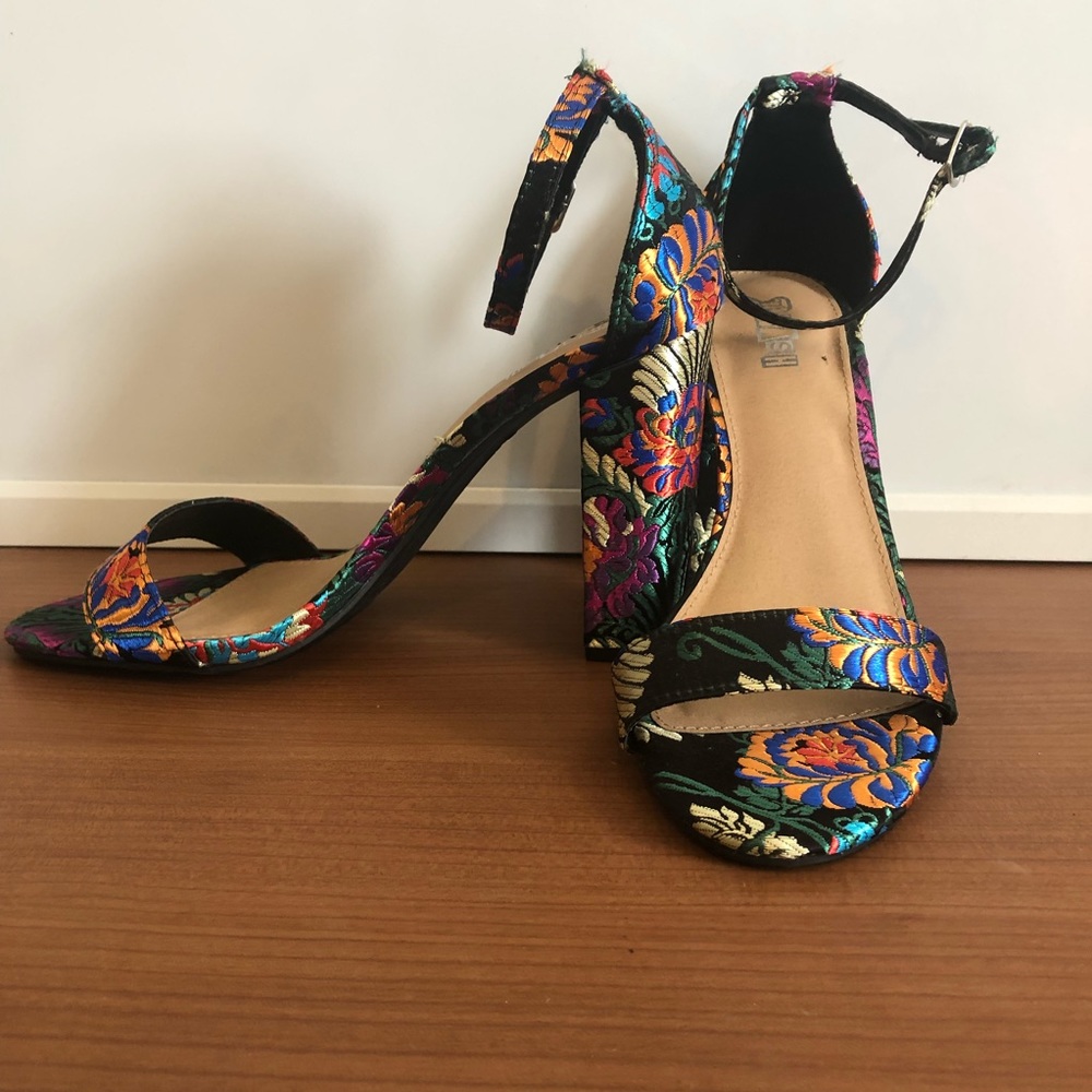 Brash Multiple Colors Block Heel